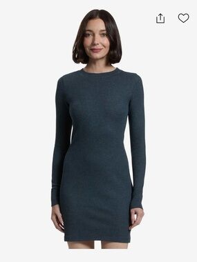 NWT Prana Touchstone Crew Long-Sleeve Knit Dress - Blue - Medium